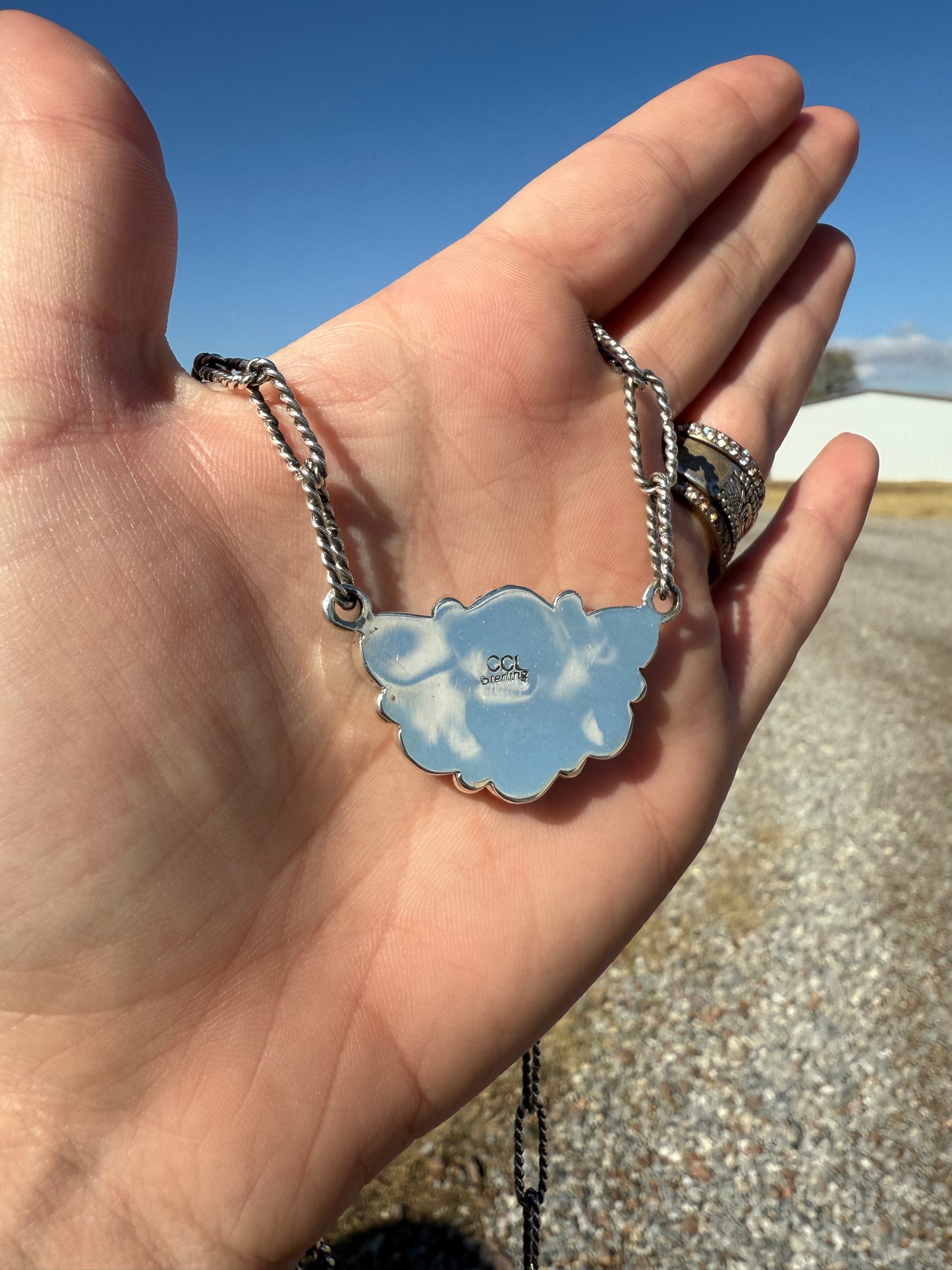 Carlo Lonjose 18” Multi Stone and Sterling Silver Necklace