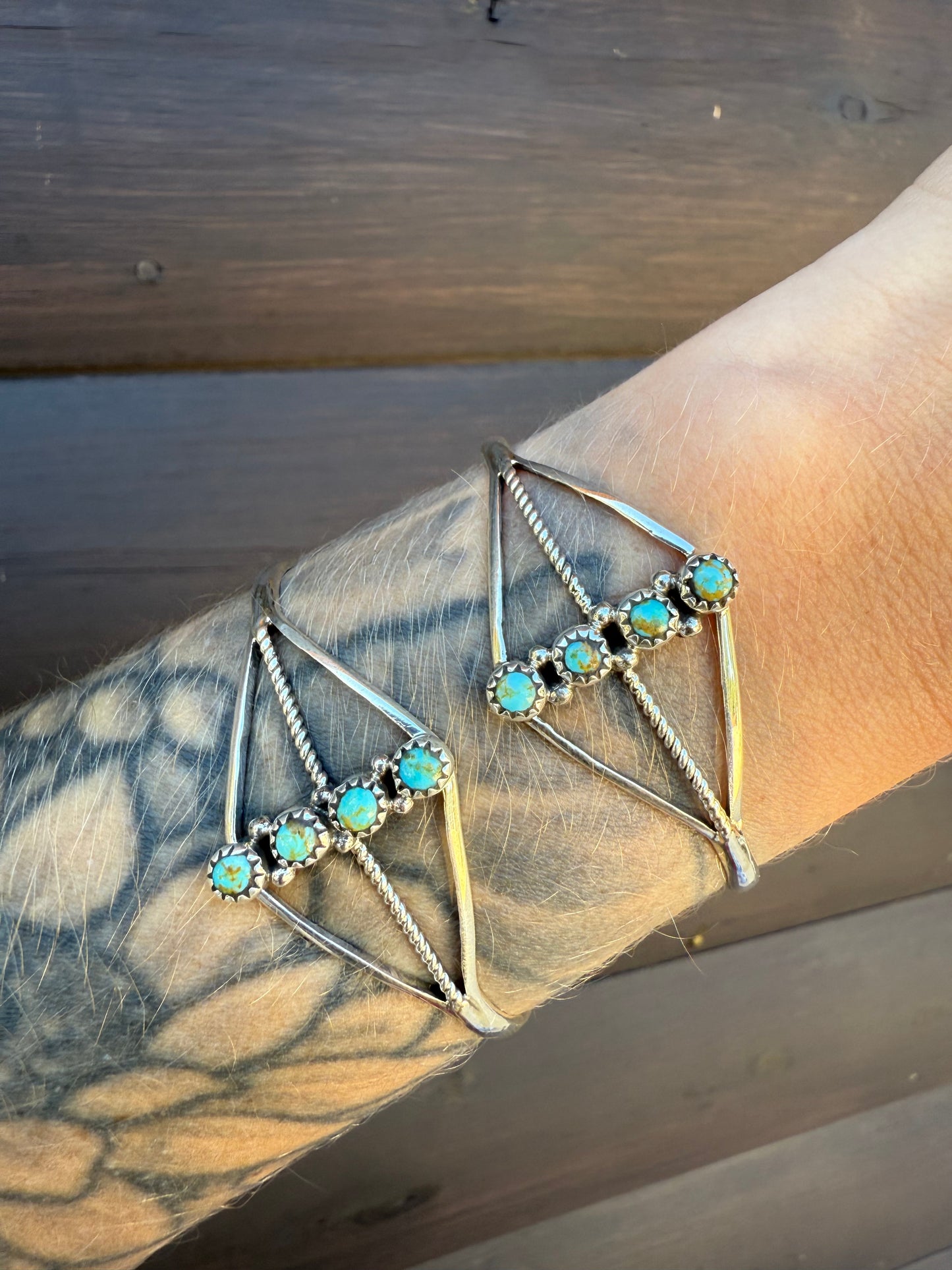 Nicole Yazzie Turquoise Adjustable Cuffs
