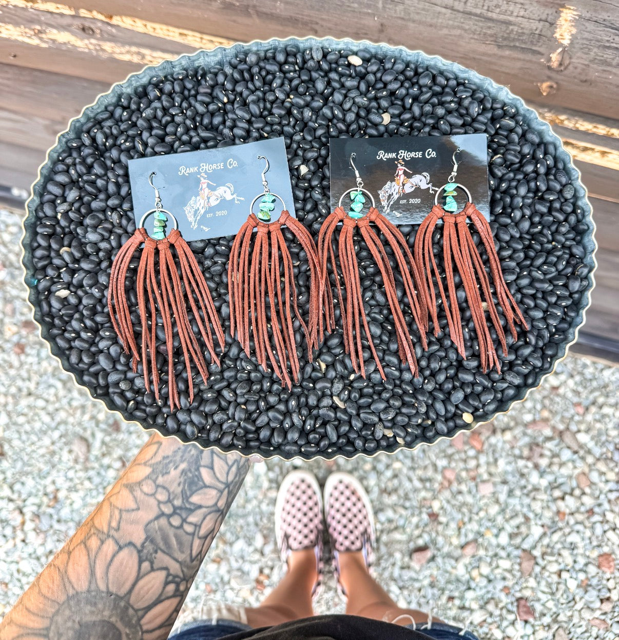 The Roxie Earrings in Brown