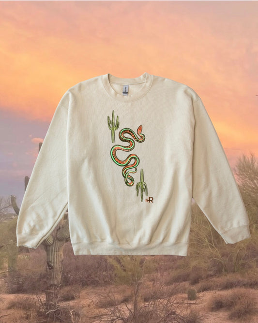 Neon Snake Crewneck Sweatshirt • 2 Colors