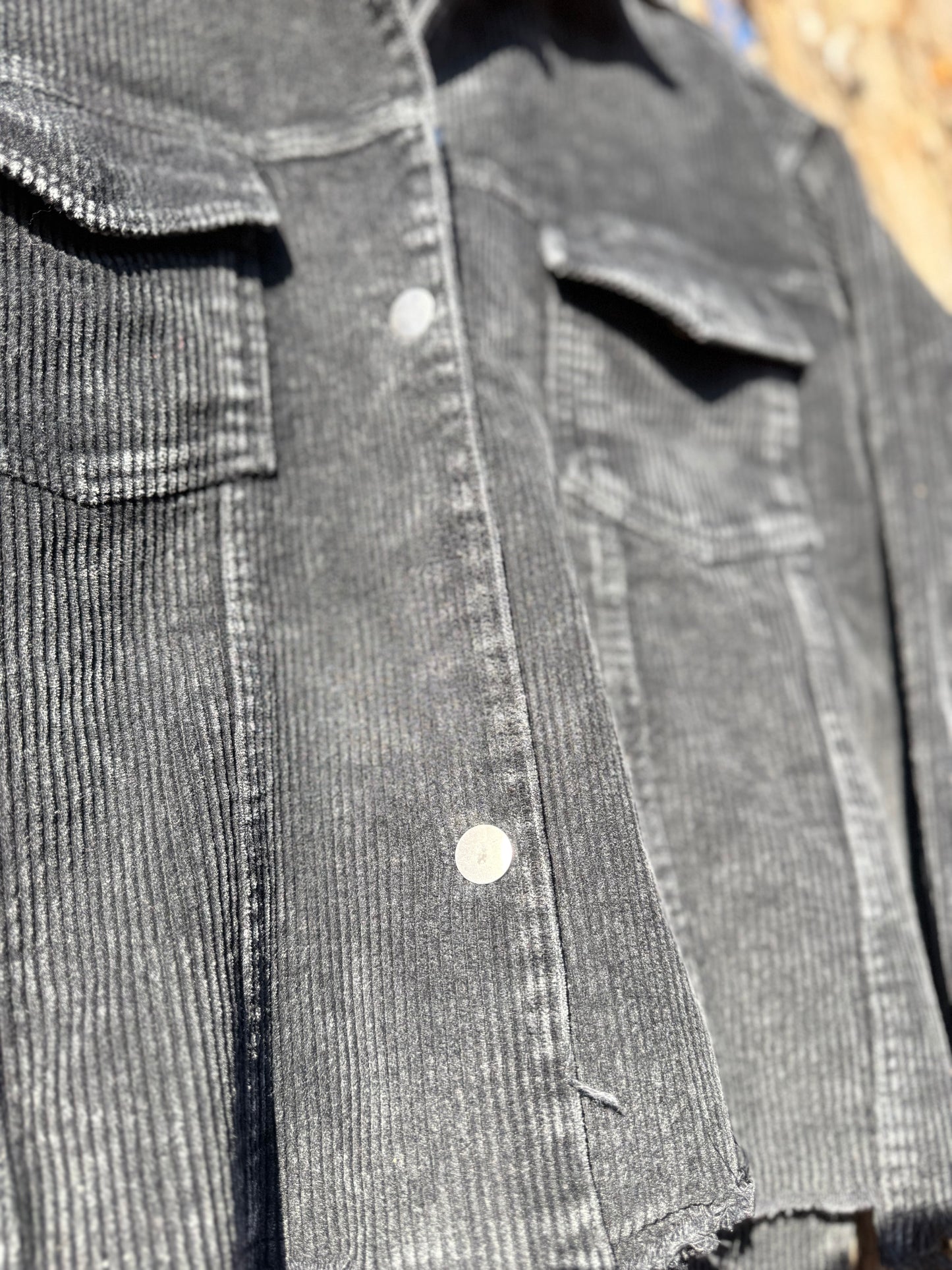 Vintage Black Frayed Jacket