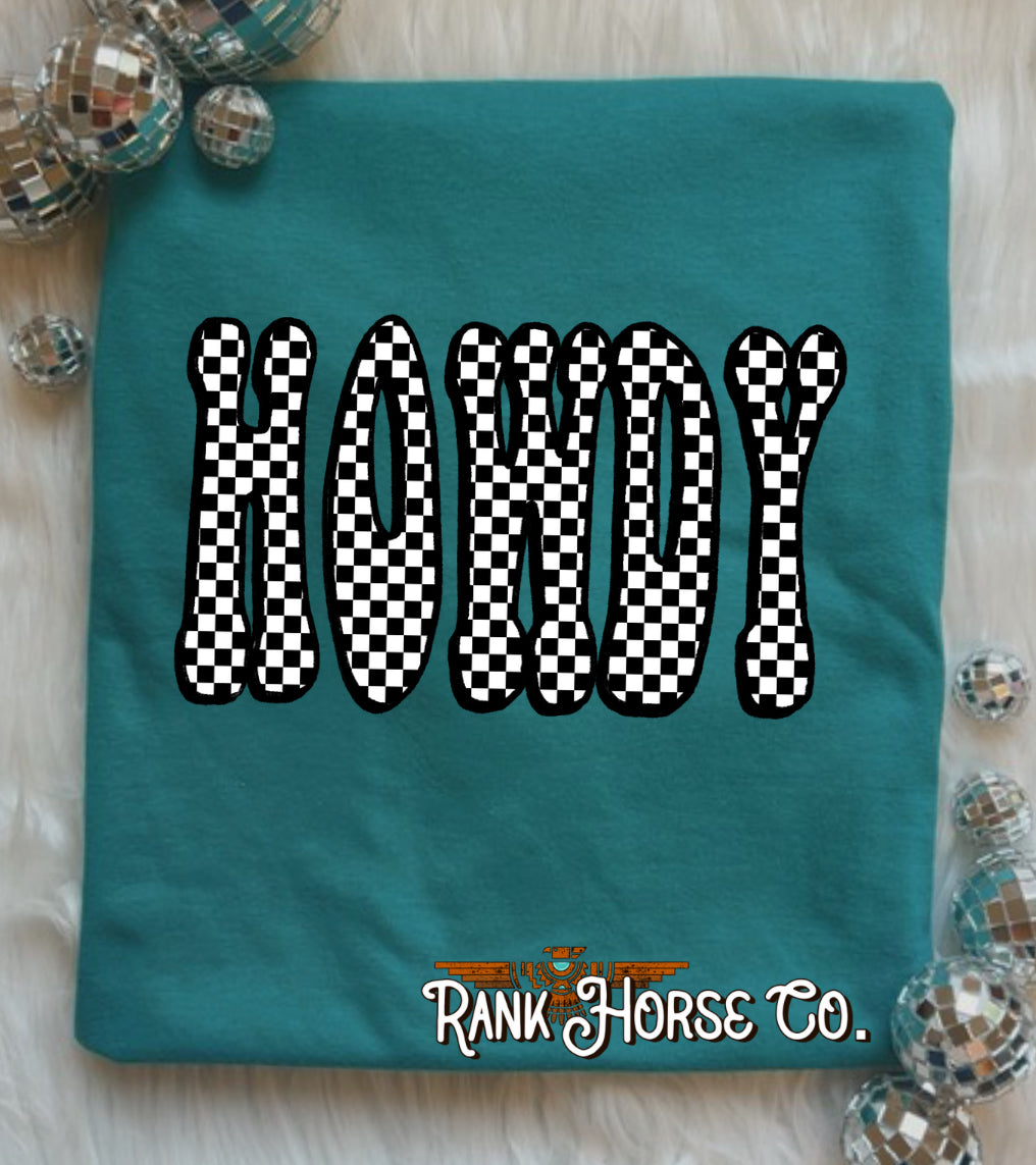 Checkered Howdy Tee