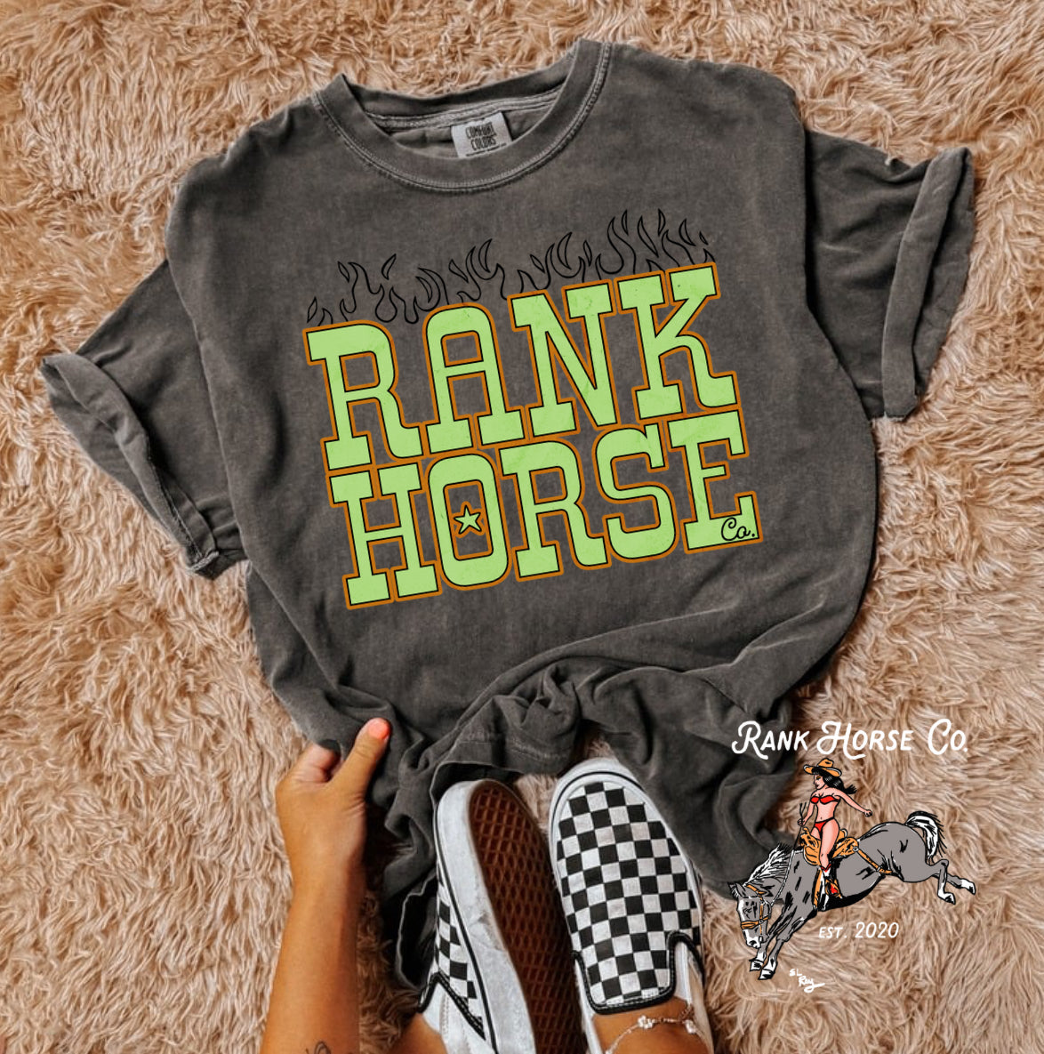 Rank Horse Co Flames Tee