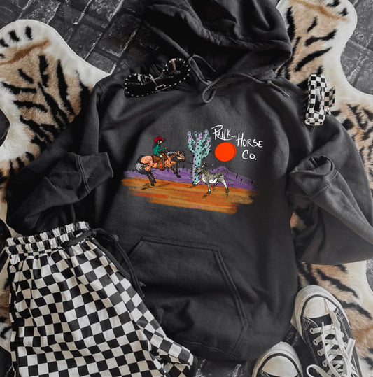 Rank Horse Co Turquoise Thief Hoodie • Black