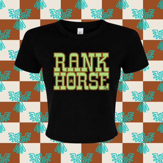 Rank Horse Co Flames Logo Baby Tee