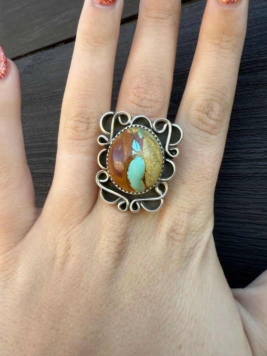 T Nez Sr. Adjustable Ribbon Royston Ring