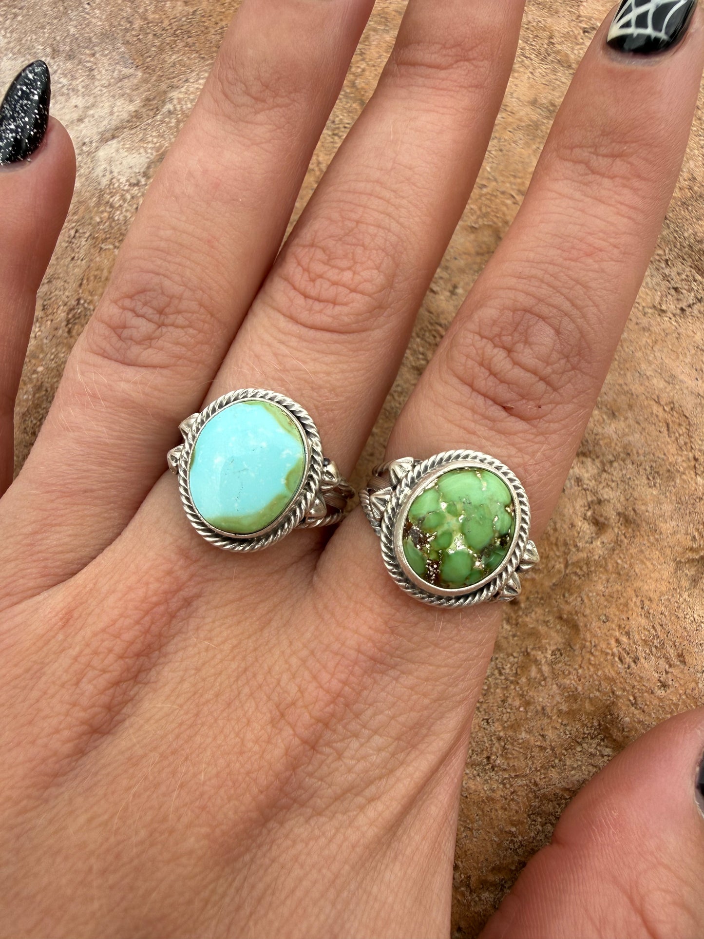 Samuel Yellowhair Sonoran Gold Rings