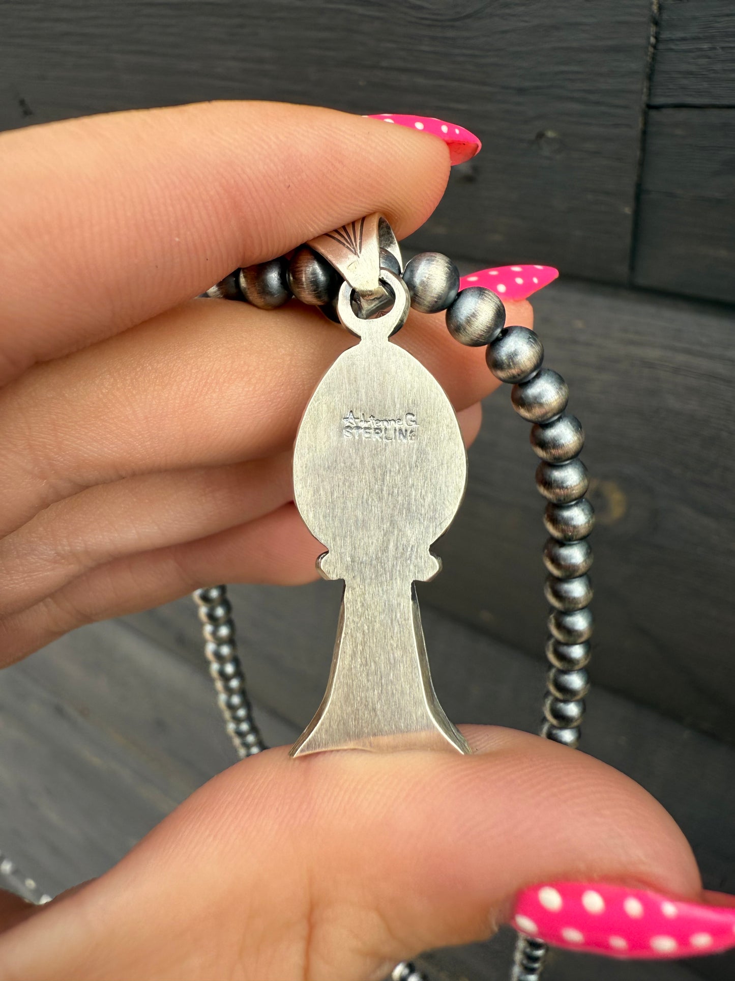 16” 5mm Sterling Silver Beads with Sonoran Gold Blossom Pendant