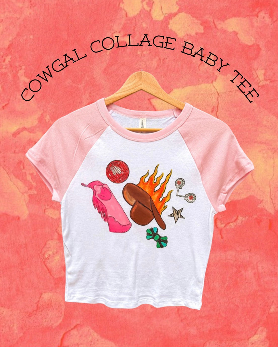 Cowgal Collage Baby Tee