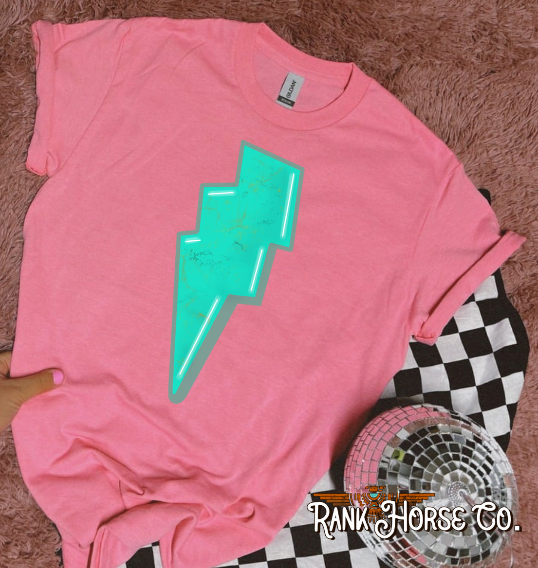 Turquoise Bolt Tee