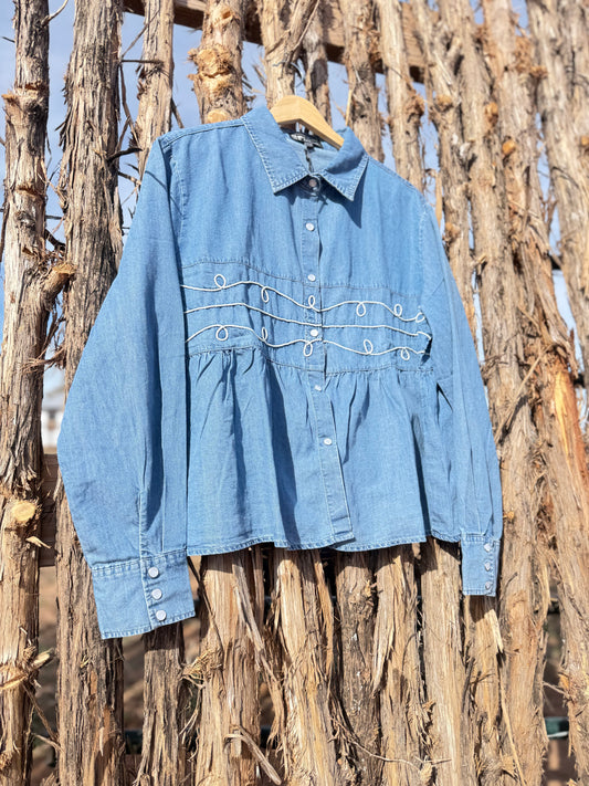 Loopty Lou Denim Top