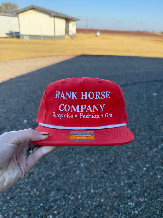 Rank Horse Co Gramps SnapBack Cap • Red